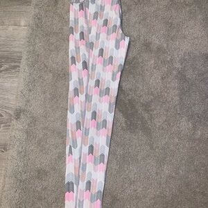 Victoria's Secret Pink and Gray Zigzag Kids Leggings